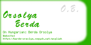 orsolya berda business card